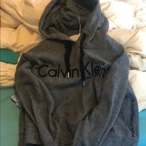 slightly cropped calvin klein hoodie